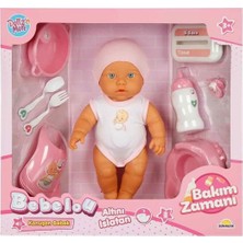 Zemira 3823 Bebelou Bakım Zamanı Sesli Gülen Ağlayan Bebek 32 cm -Sunman