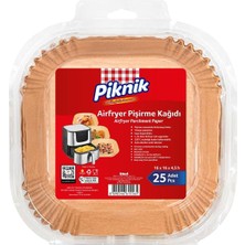 Zemira Piknik Airfryer Pişirme Kağidi Kare 25LI