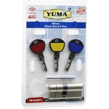 Yuma YM-B68-BNP6 Barel 68MM 6 Pim 3 Anahtar Bilyalı Nikel Saten Vakumlu Ambalaj