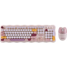 Zemira KM-6287 Cookie Fildişi 2.4 + Bt Q Klavye + Mouse Set