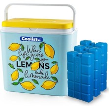 Zemira Coolist CLB30LM Limon Desenli Buzluk, 30 Litre + 3 Adet Buz Kaseti 400GR