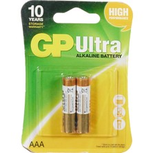 Zemira Batteries GP24AU Ultra Alkalin LR03/E92/AAA Ince Kalem Pil, 1.5 Volt, 2'li Kart
