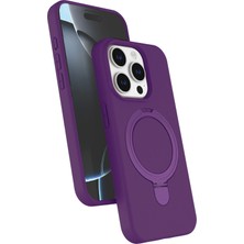sbodurhome    iPhone 15 Pro Max Regal Magsafe Standlı Kapak - Derin Mor