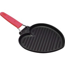 Zemira Lava Döküm Izgara Tavası 22X23 cm Formlu Saplı