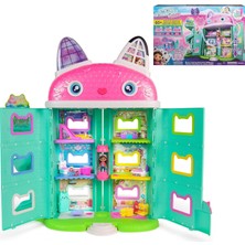 Zemira Gabby's Dollhouse: The Movie, Meow-Mazing Interactive Dollhouse, 7 Odalar, LCD Ekran Gözler, Figürl