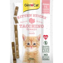 Zemira Gimcat Sticks Kitten Ödül Çubukları, Hindili, Yavru Kedi, 3 Çubuk, 32 G