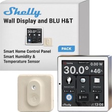 Zemira Shelly Wall Display Beyaz + Blu H&t Fildişi (Paket), Wlan Akıllı Ev Paneli, Termostat, Ente