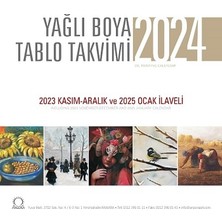 Angora Kitapları Yağlı Boya Tablo Takvimi 2024 Duvar Takvimi