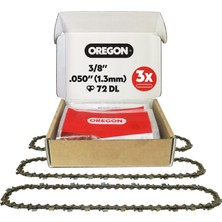 Zemira Oregon E72X3 Testere Zinciri, 3'lü Paket, Gri