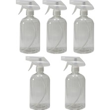 Zemira 5 Adet 500ML Plastik Sprey Şişe Hediyelik Dezenfektan Kolonya Şişesi