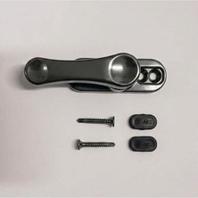 Zemira Pvc, Ahşap, Alüminyum Pencere Metal Çekmeli Çocuk Emniyet Mandalı Güvenlik Kilidi Çek-Çevir (Antras