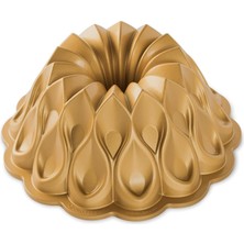 Zemira Nordic Ware -Non-Stick Kek Pişirme Kalıbı-Taç, Alüminyum, Altın, 25,4 x 25,4 x 9,9 cm