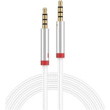 Zemira Zore AU-708 Örgü Tasarımlı Aux Audio Kablo 3.5mm Beyaz