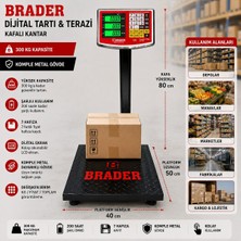 Brader-21 Dijital Tartı ve Terazi 300KG 7 Hafıza Şarjlı Komple Metal Kafalı Kantar