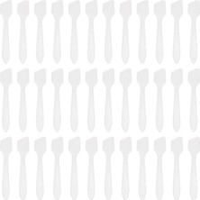 Zemira Sumdirect Mini Tek Kullanımlık Plastik Kozmetik Spatula - 400 Adet Buzlu Şeffaf Cilt Bakımı Makyaj
