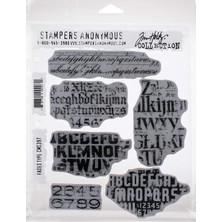 Zemira Tim Holtz - Stampers Anon CMS397 Faded Tim Holtz Stamp Cling Rbbr Damga Seti, Fadd, Gizli Tip, Tek