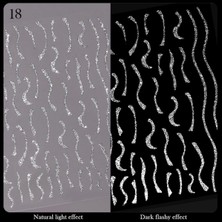Zemira Nicole 3D Reflektif Efekt Nail Sticker Model - (55881-18) 3032