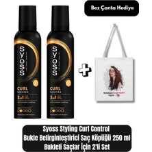 Zemira Syoss Curl Control Bukle Belirginleştirici Saç Köpüğü 250 ml x 2’li Set + Bez Çanta Hediye
