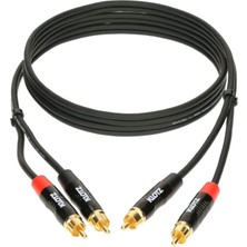 Zemira Klotz Pro Twinkablo Siyah 2x Rca - 2x Rca Altın Uçlu