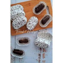 Zemira Takribi 200 Adet Büyük Boy Desenli Ekler Kağıdı 8.5x4 Cm, Baklava Sunumluk, Muffin Kek Kalıbı
