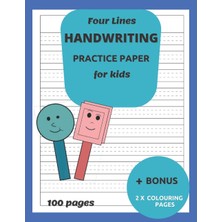 Zemira Four Lines Handwriting Practice Paper For Kids: Wide Lines And Dotted Centers - Learning To Write L