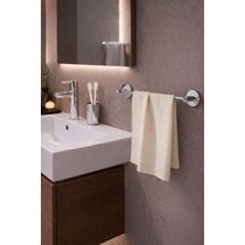 Zemira Sas Haus Banyo Lavabo Mutfak Havlu Askılığı Krom Uzun Boy S-101