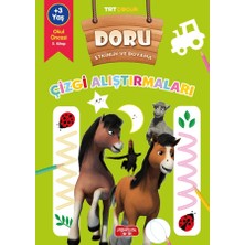 Yediveren Çocuk Doru Etkinlik ve Boyama - Çizgi Alıştırmaları