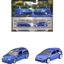 Zemira 1:64 Car Culture 2'li Paket 2004 Volkswagen Golf R32 - Volkswagen Golf Mk7 HBL96
