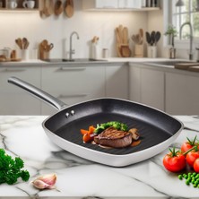 Zemira Aryıldız Atlanta 28 cm Grill Tava Beige