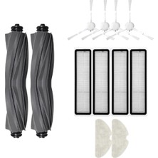 Zemira Dreame D10S, D10S Pro, D9 Max Gen 2 2 Ana Fırça 4 Beyaz Yan Fırça 4 Filtre 2 Mop