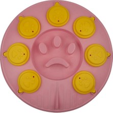 Zemira Bulmacası Yavaş Yeme Mama Kabı Pembe-Sarı