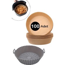 Zemira Airfryer Gri Pişirme Matı 20 cm 100 Adet Pişirme Kağıdı