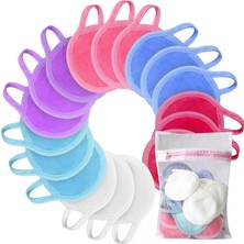 Zemira Nugilla | Paket Yeniden Kullanılabilir Makyaj Temizleyici Pedler Yıkanabilir Çamaşır Torbası ile