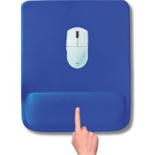 Zemira MP02 - Dörtgen Bilek Destekli Mouse Pad | Konfor, Kaymaz Taban, Ergonomik, Yumuşak, Ev,ofis (Mavi)