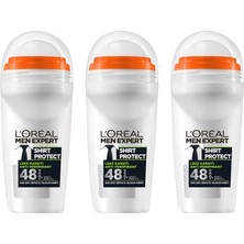 Zemira Paris 3'lü Men Expert Shirt Protect Roll On Deodorant (3 x 50 Ml)