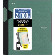 Zemira Five 820012C-ECM Spiral Defter Çalışma Uygulaması, 1 Konu, Üniversite Çizgili, 21,5