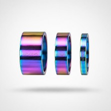 Heugers 1-1/8\" Uyumlu 3 Parça Furç Spacer Yükseltici Seti Rainbow (5mm, 10MM, 20MM)