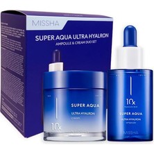 Zemira Missha 10 Farklı Hyalüronik Asit Içeren Bakım Seti Aqua Ultra Hyalron Ampoule&cream Duo Set,