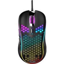 Zemira Valkyrie Rgb LED Işıklı 6 Tuşlu 7200DPI Mouse Siyah