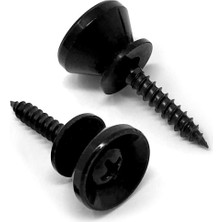 Zemira RJSTR02 Gitar Askı Pimi Siyah Guitar Strap Button 2'li Set Askı Demiri
