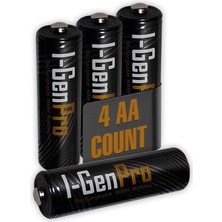 Zemira I-Gen Pro P161 4 Adet Aa 2950 Mah Edilebilir Kalem Pil 1.2V Ni-Mh Şarjlı Pil