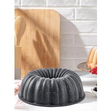 Zemira Eda Papatya 26 cm Döküm Granit Kek Kalıbı Gri