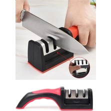 Ozkr Store Profesyonel Bıçak Bileyici 3 Açılı Elmas Seramik Çelik Gövdeli El Bıçakları Bileme