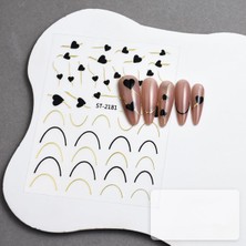 Zemira Gold Şerit Tırnak Sticker Tırnak Etiketi Nail 2181G