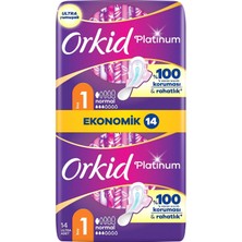 Zemira Orkid Platinum Hijyenik Ped Normal (Boy 1) Ekonomik Paket 14 Adet Ped