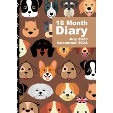 Zemira Independently Published Diary | Month | Doggie Cover: A5 | July 2023 - December 2024 | Week To V