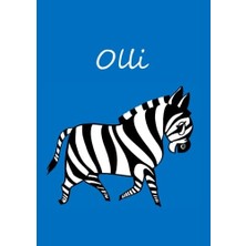Zemira Olli: Individualisiertes Malbuch / Notizbuch / Tagebuch - Zebra - A4 - Blanko
