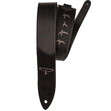 Zemira Prs Guitars Deri 5 cm Askı Işlemeli Kuşlar, Siyah (ACC-3166)