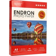 Zemira Endron 15 x 21 cm Inkjet Fotoğraf Kağıdı Ultra 100 Adet 270 gr Mürekkep Yazıcı A5 14