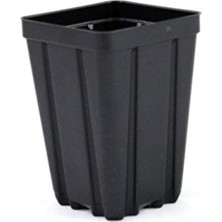 Zemira Grower's Solution Kare Sera Saksıları 8,89 cm x 12,7 cm - Siyah - Plastik - Derin - Miktar 50